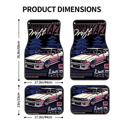 Kamikaze Poster Style Automotive Floor Mats