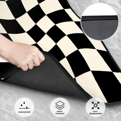 F1 Checkered Pattern Automotive Floor Mats