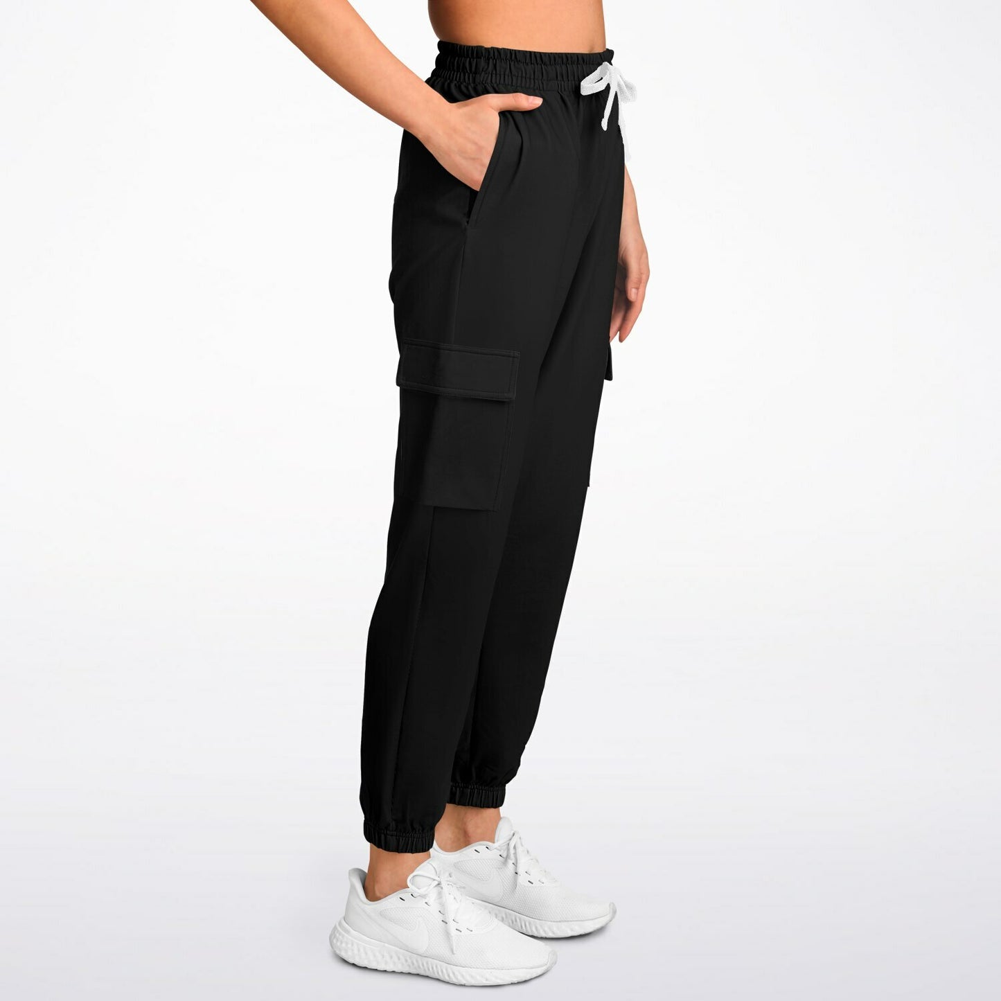 Basic Black Fashion Cargo Sweatpants
