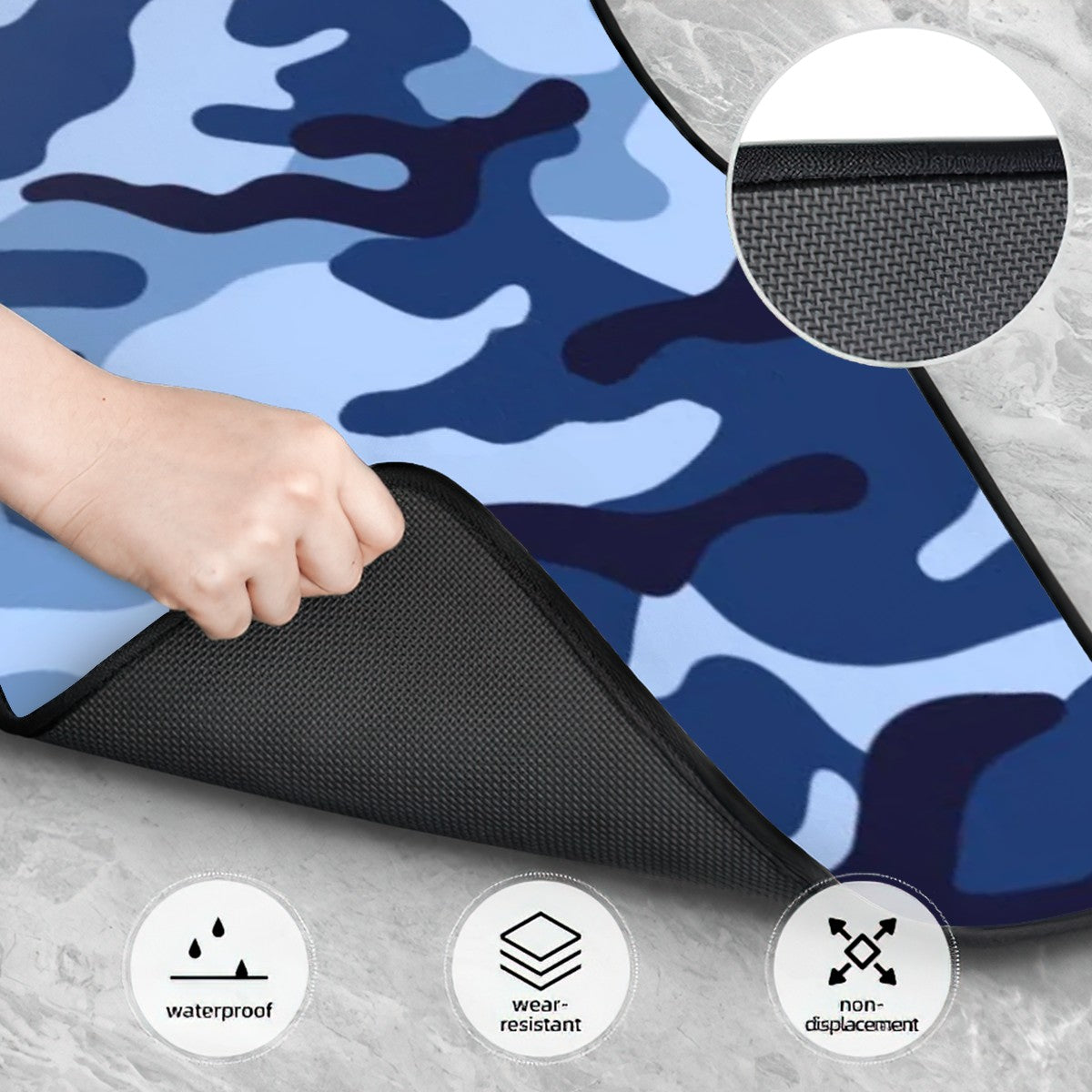 Blue Camo Automotive Floor Mats