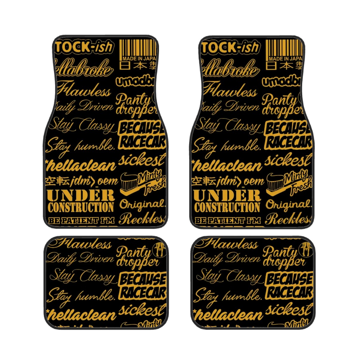 Golden Collage JDM Automotive Floor Mats