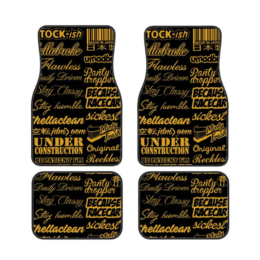 Golden Collage JDM Automotive Floor Mats