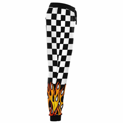 Checkered Flames Fashion Sweatpants