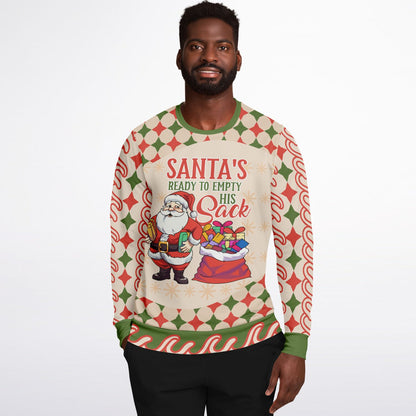 Santa’s Ready to Empty His Sack Funny Sweatshirt