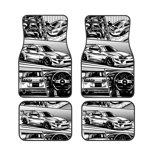 MK4 Supra Illustration Automotive Floor Mats