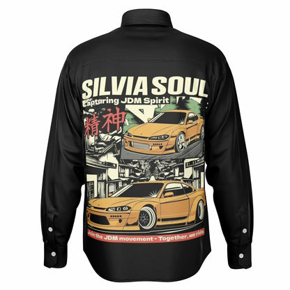 Silvia Soul Long Sleeve Button Down Shirt - AOP