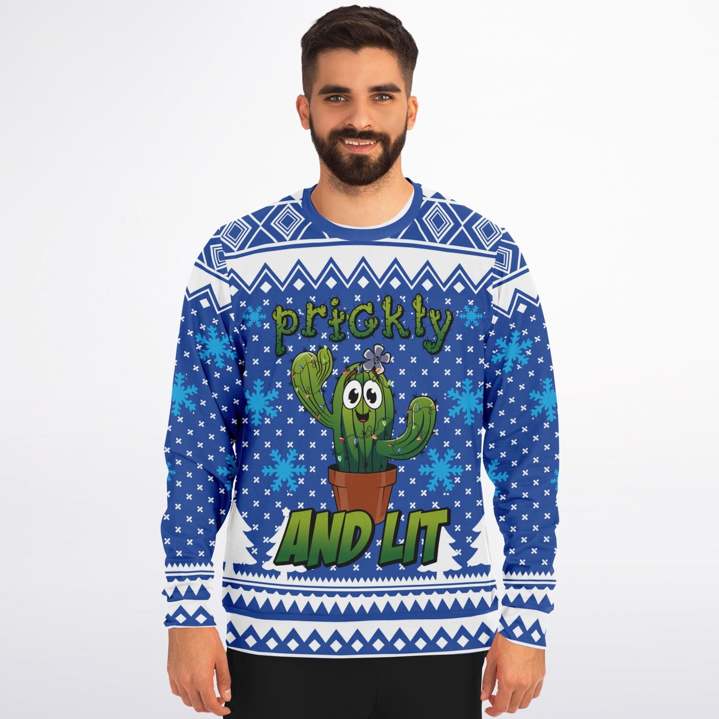 Prickly and Lit Holiday Printed Sweatshirt