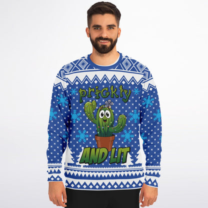 Prickly and Lit Holiday Printed Sweatshirt