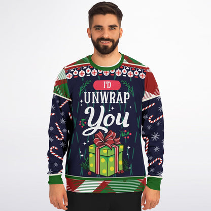 I’d Unwrap You Funny Christmas Sweatshirt
