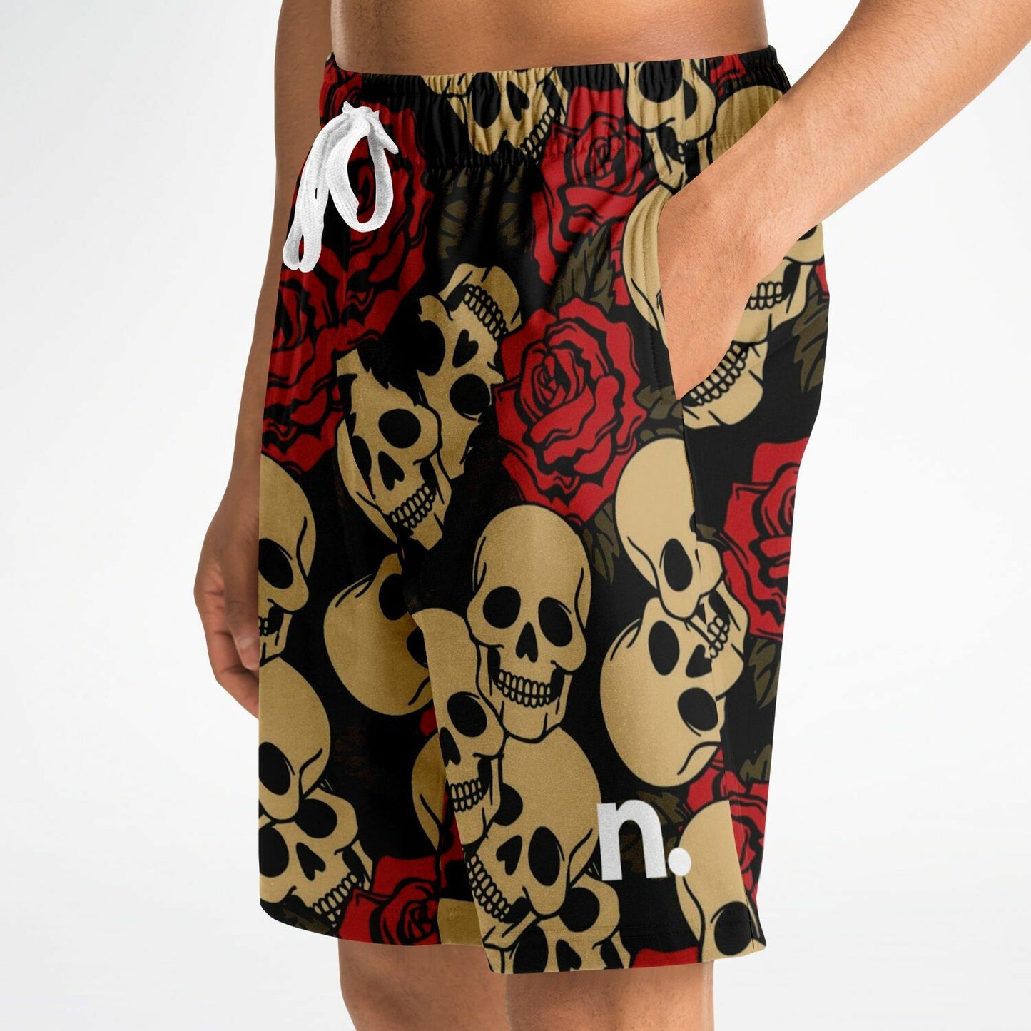 Flower & Skulls Long Shorts