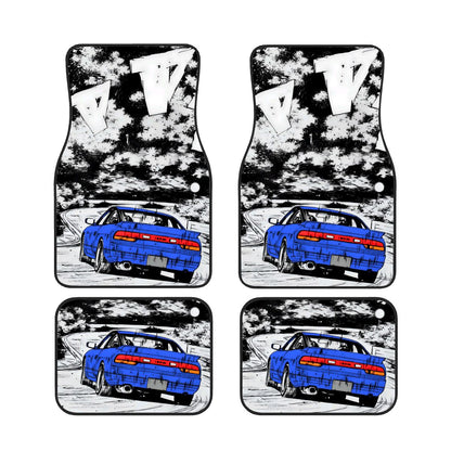 180SX JDM Illustration Automotive Floor Mats – Drift-Inspired Custom Car Interior Accessory