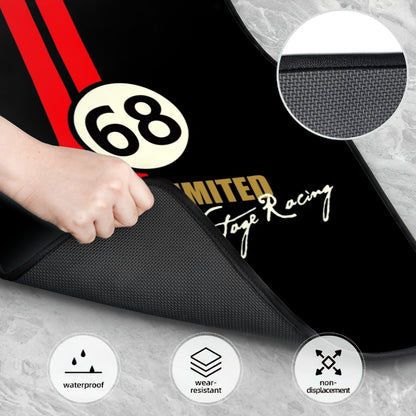 Racing Stripe Inspired Automotive Floor Mats