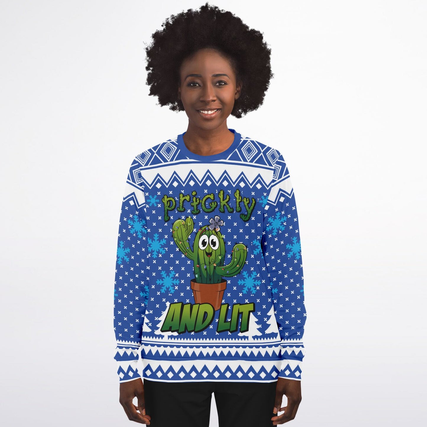 Prickly and Lit Holiday Printed Sweatshirt