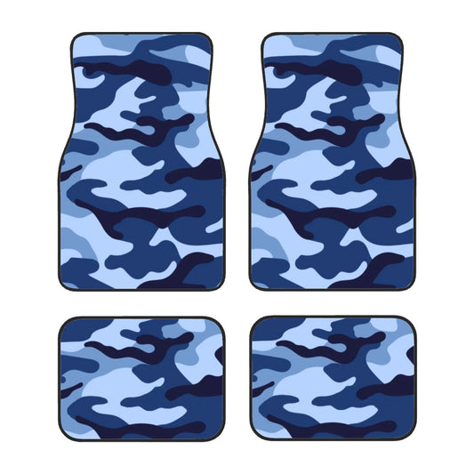 Blue Camo Automotive Floor Mats