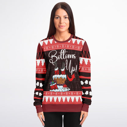 Bottoms Up Santa Funny Sweatshirt