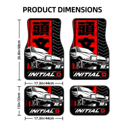 Initial D AE86 Inspired Automotive Floor Mats