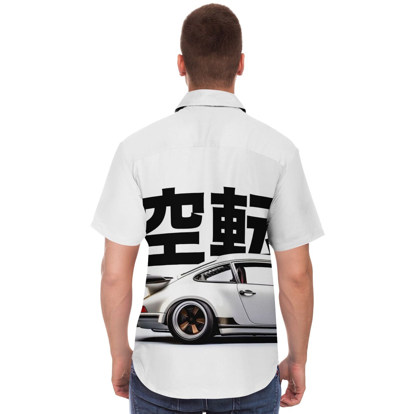 Japanese 911 Inspired Short Sleeve Button Down Shirt - AOP