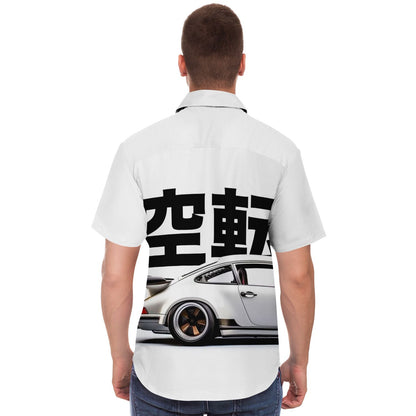 Japanese 911 Inspired Short Sleeve Button Down Shirt - AOP