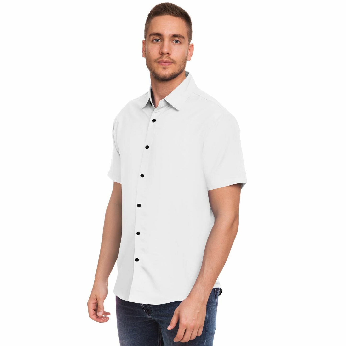 Japanese 911 Inspired Short Sleeve Button Down Shirt - AOP