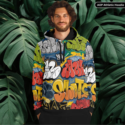 Graffiti Classic Athletic Hoodie - AOP