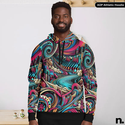 Psychedelic Art Athletic Hoodie - AOP