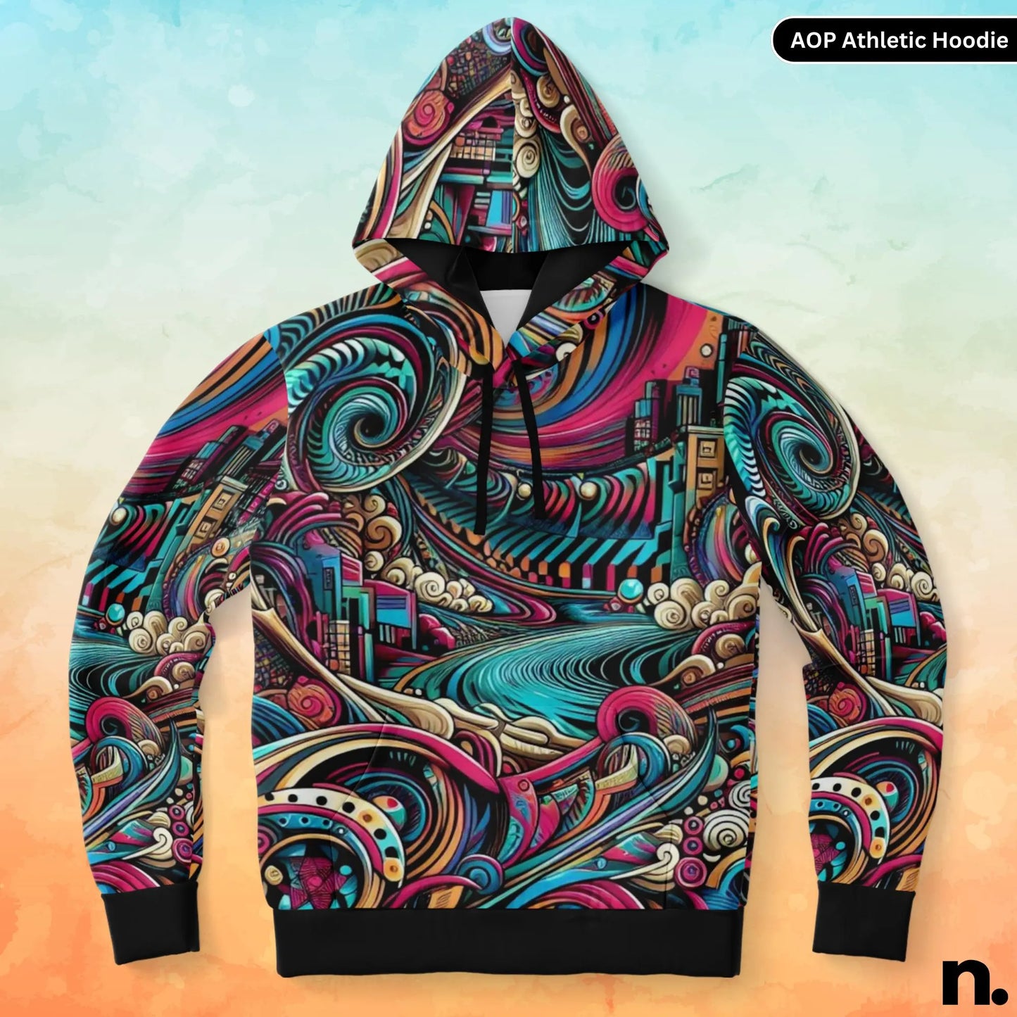 Psychedelic Art Athletic Hoodie - AOP