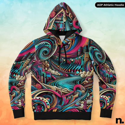 Psychedelic Art Athletic Hoodie - AOP