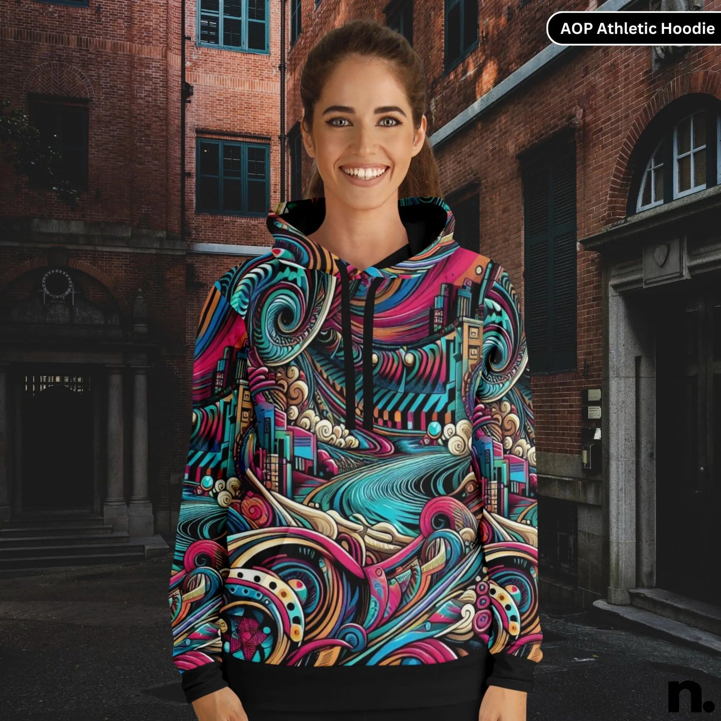 Psychedelic Art Athletic Hoodie - AOP