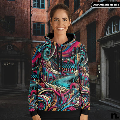 Psychedelic Art Athletic Hoodie - AOP