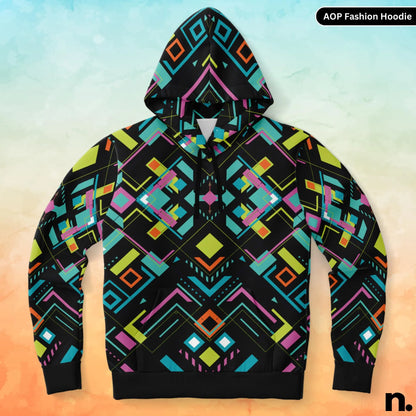 Aztec Pattern Fashion Hoodie - AOP