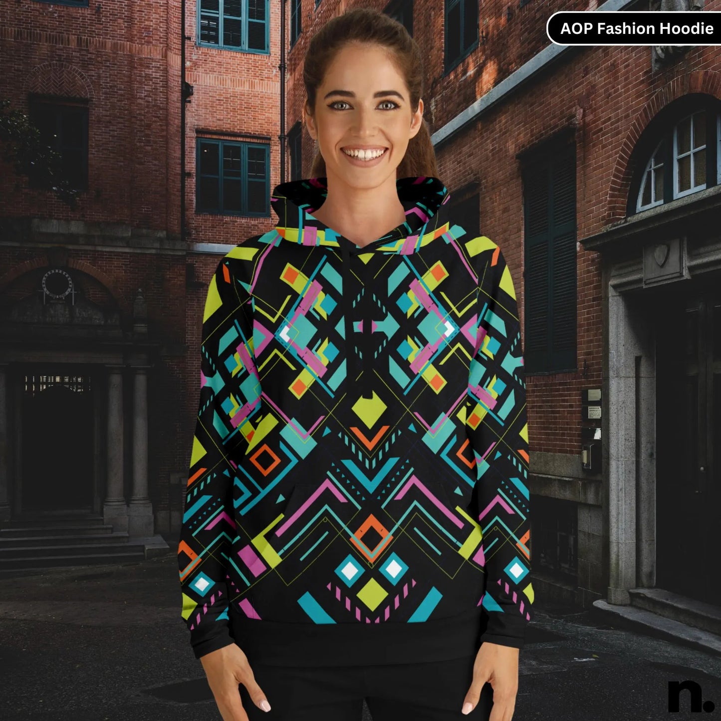 Aztec Pattern Fashion Hoodie - AOP
