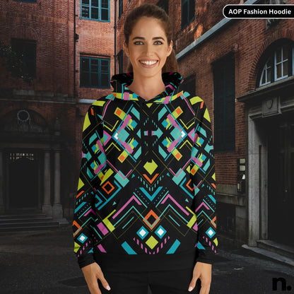 Aztec Pattern Fashion Hoodie - AOP