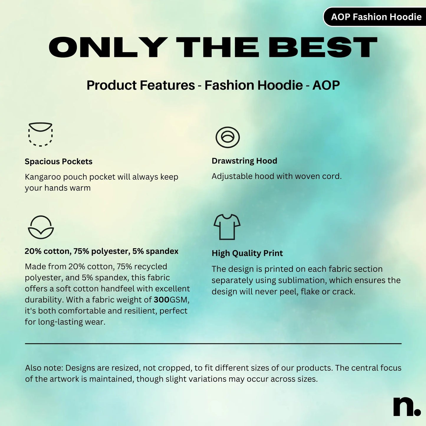 Classic Pattern Gold Fashion Hoodie - AOP