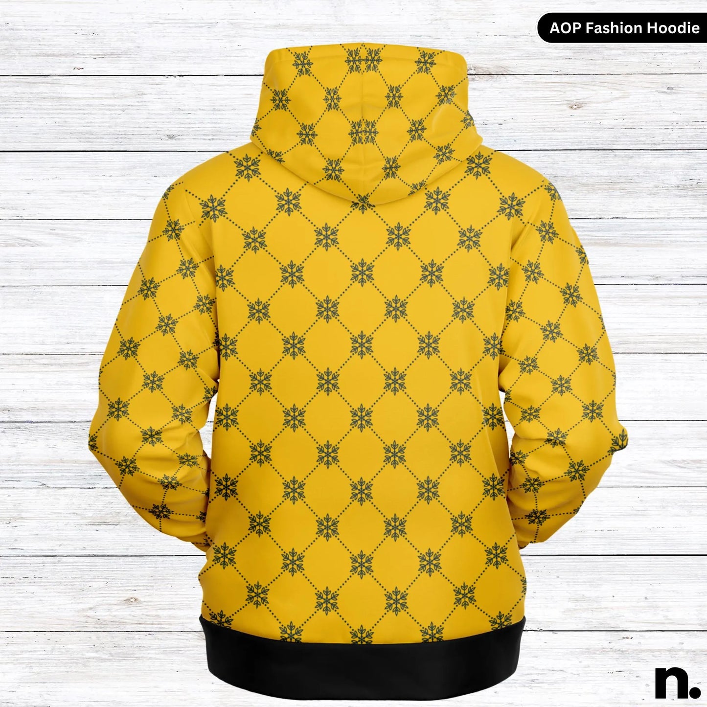 Classic Pattern Gold Fashion Hoodie - AOP