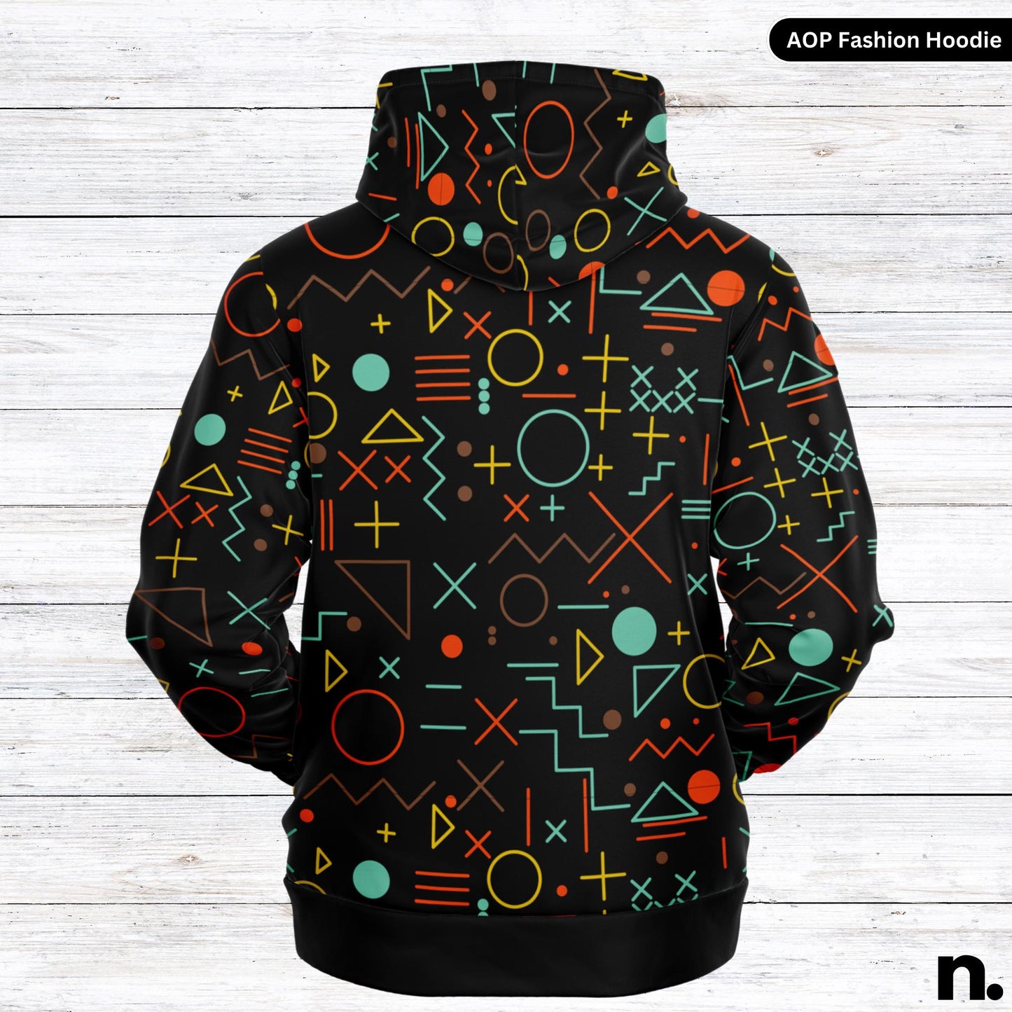 Mathematics Symbols Pattern Fashion Hoodie - AOP
