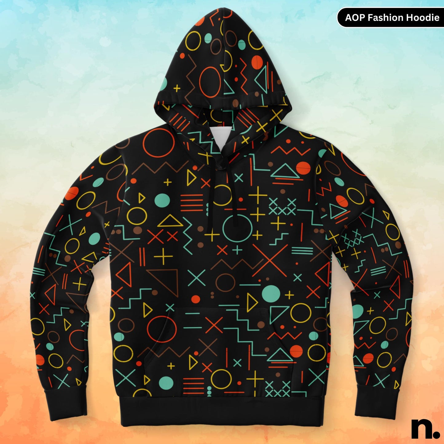 Mathematics Symbols Pattern Fashion Hoodie - AOP