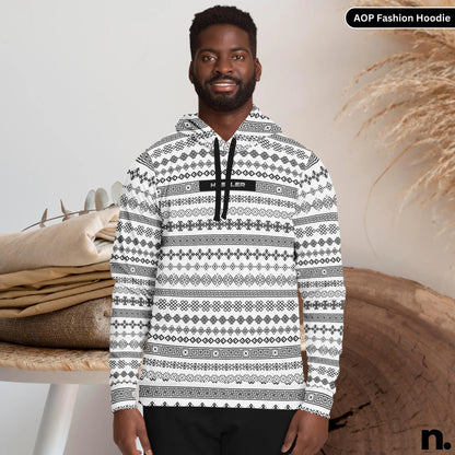 Classic Pattern Fashion Hoodie - AOP
