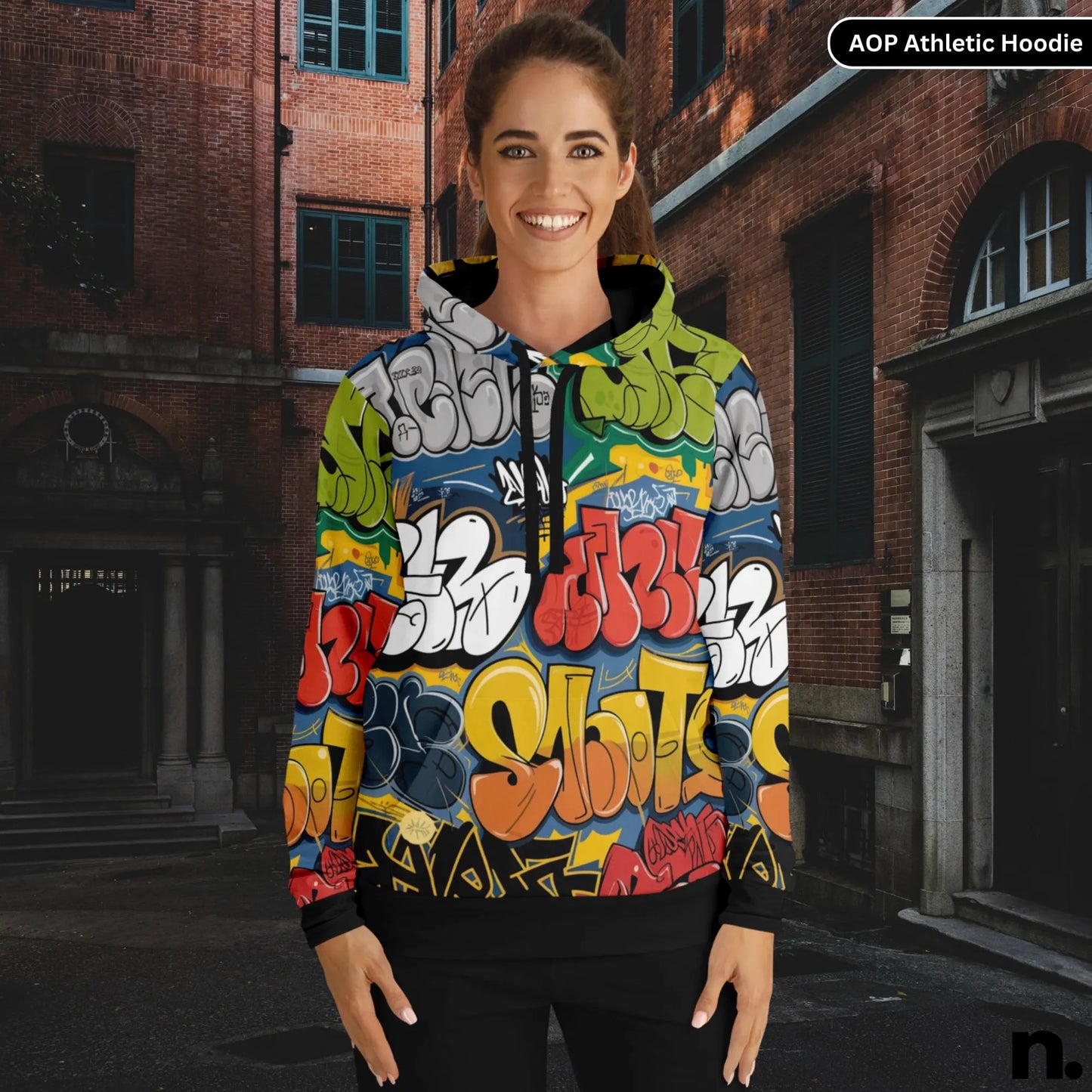 Graffiti Classic Athletic Hoodie - AOP