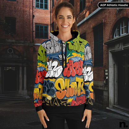 Graffiti Classic Athletic Hoodie - AOP