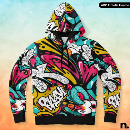 Graffiti Style Artwork Athletic Hoodie - AOP