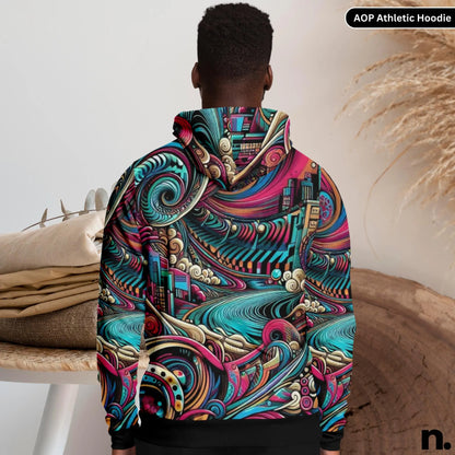 Psychedelic Art Athletic Hoodie - AOP