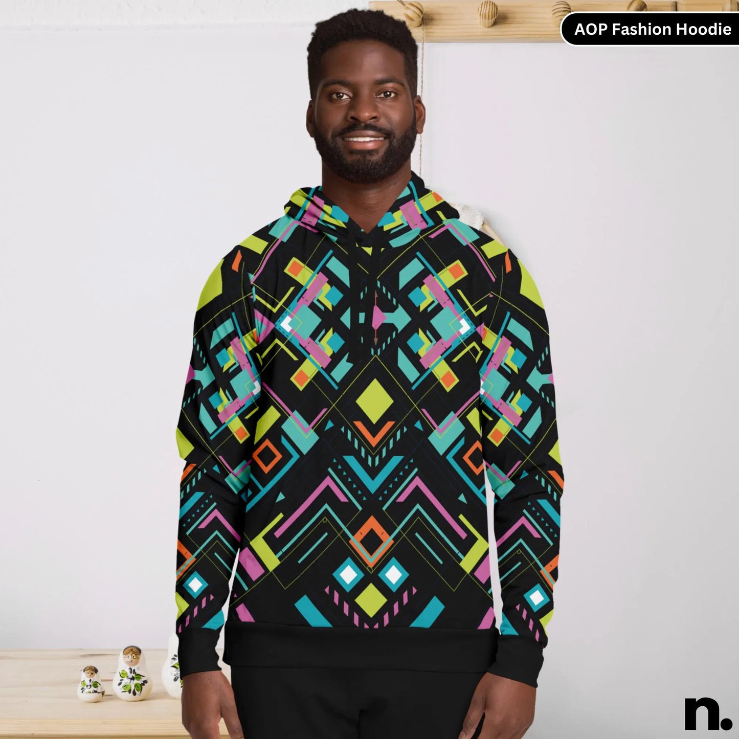 Aztec Pattern Fashion Hoodie - AOP
