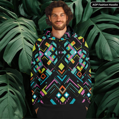 Aztec Pattern Fashion Hoodie - AOP
