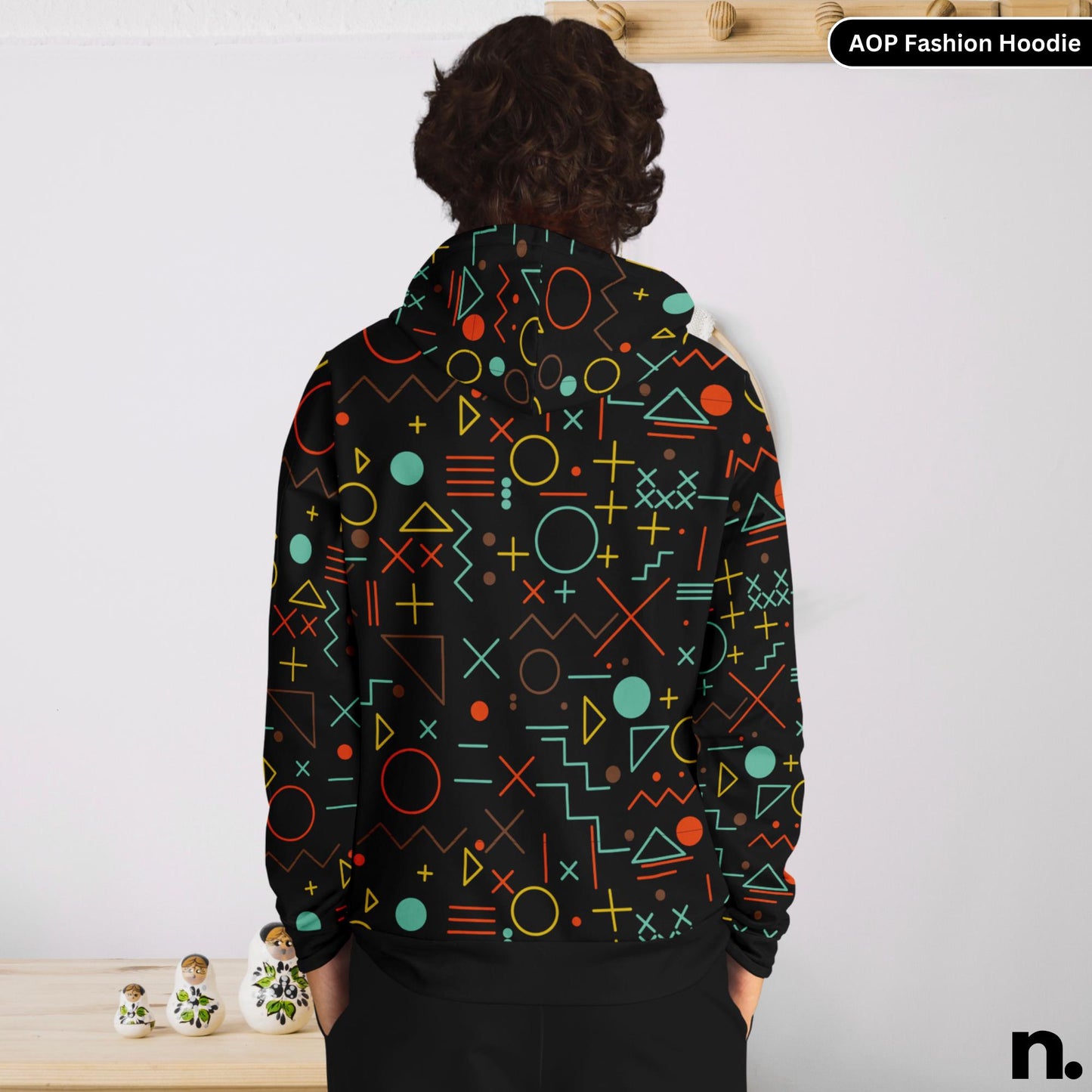 Mathematics Symbols Pattern Fashion Hoodie - AOP
