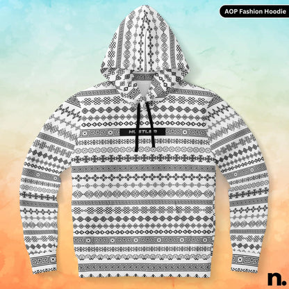 Classic Pattern Fashion Hoodie - AOP