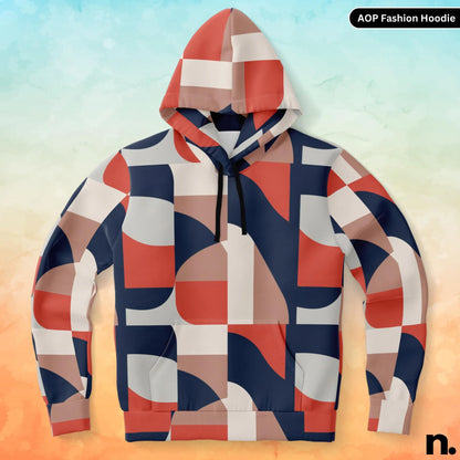 Abstract Pattern Fashion Hoodie - AOP