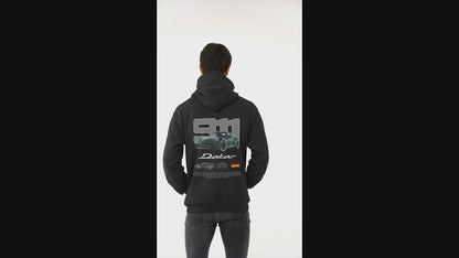 911 Dakar Poster Style Back Print Unisex Hoodie
