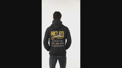VW Golf GTI Mk7 Poster Style Back Print Unisex Hoodie